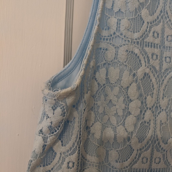 Baby blue lace Shift Dress - Picture 4 of 8